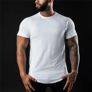 Plain Gym T-shirt Men Summer Fitness
